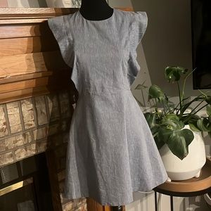 A loves a chambray lace up back dress